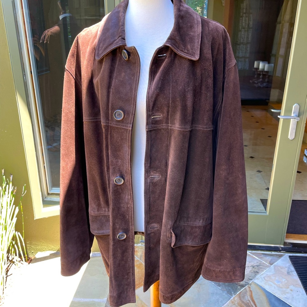 Italian gorgeous swede brown jacket